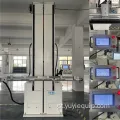 Máquina de corte vertical automática com dispositivo de alimentação de tecido PLC